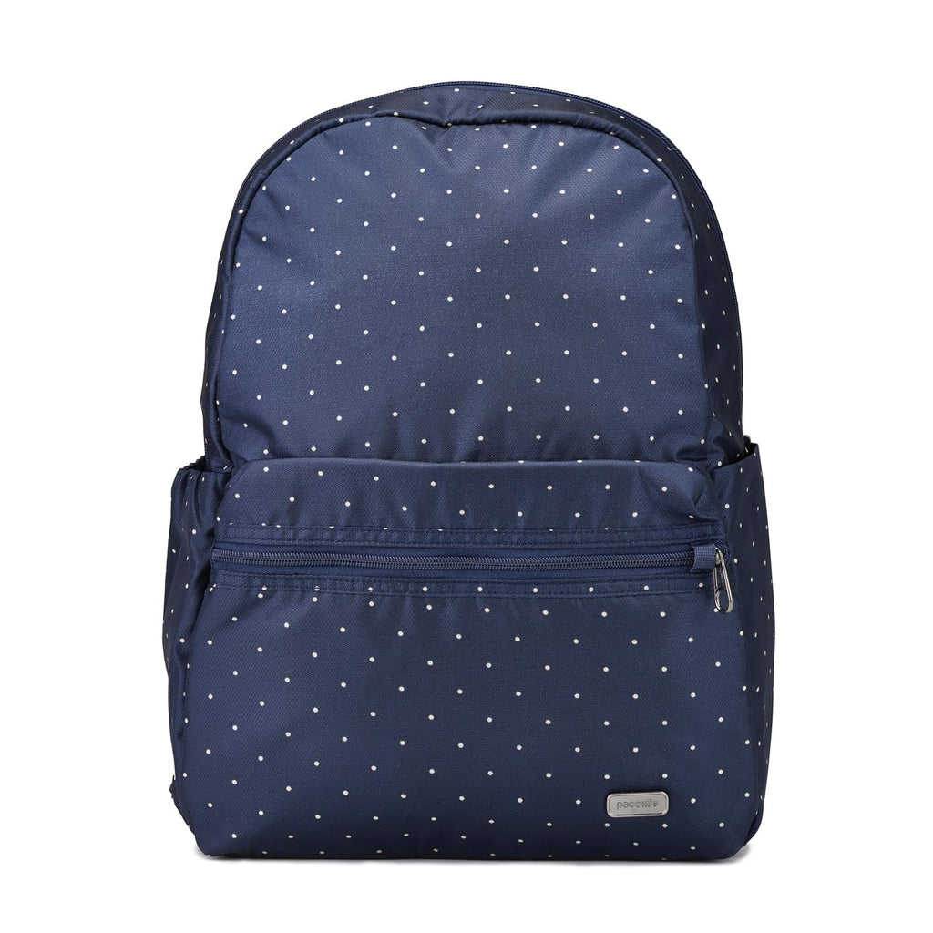 Daysafe Anti-Theft Backpack, Navy Polka Dot