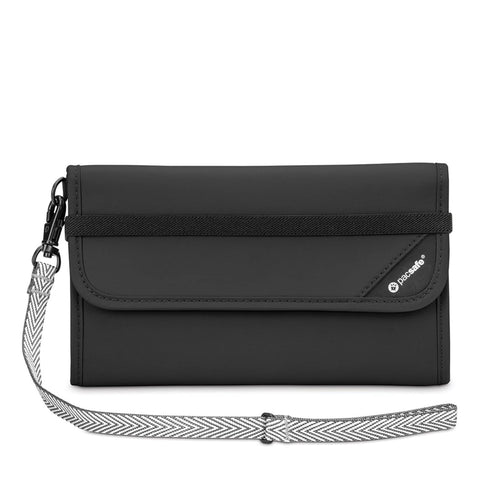 RFIDsafe V250 RFID Blocking Travel Wallet, Black