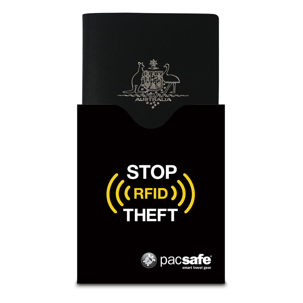 RFIDsleeve 50 RFID-Blocking Passport Protector, Black