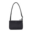 Stylesafe Anti-Theft Double Zip Crossbody Bag, Black