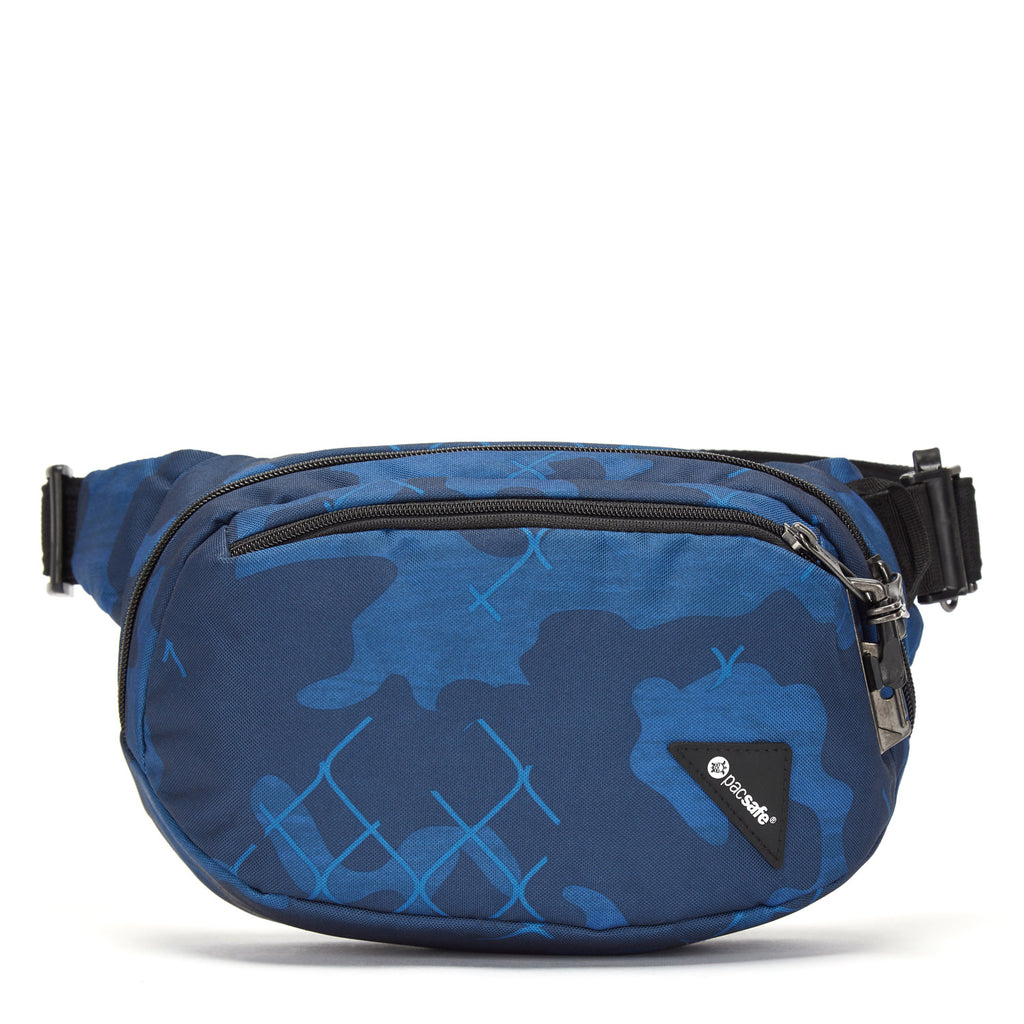 Vibe 100 Anti-Theft Hip Pack, Blue Camo